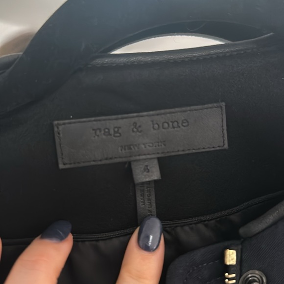 Rag & Bone fitted navy jacket - Picture 3 of 6